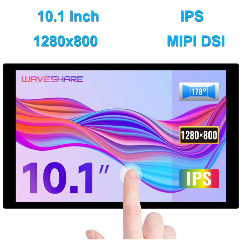Raspberry Pi 10.1 Inch Capacitive Touch Screen Ips - شاشة Waveshare 10.1 بوصة IPS تعمل