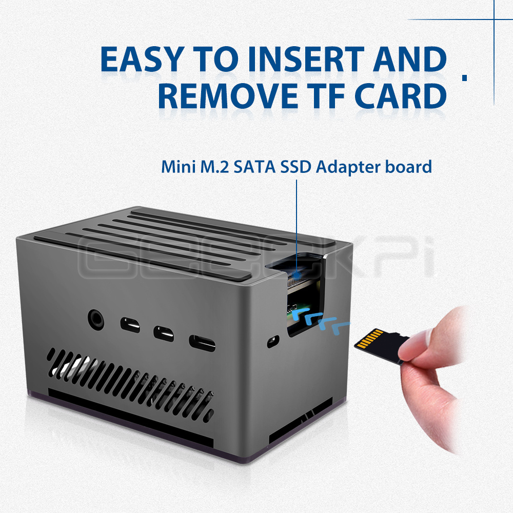 جيبي الألومنيوم علبة من الطوب  - مراجعة Argon One V3 M.2 Nvme Case وسعره